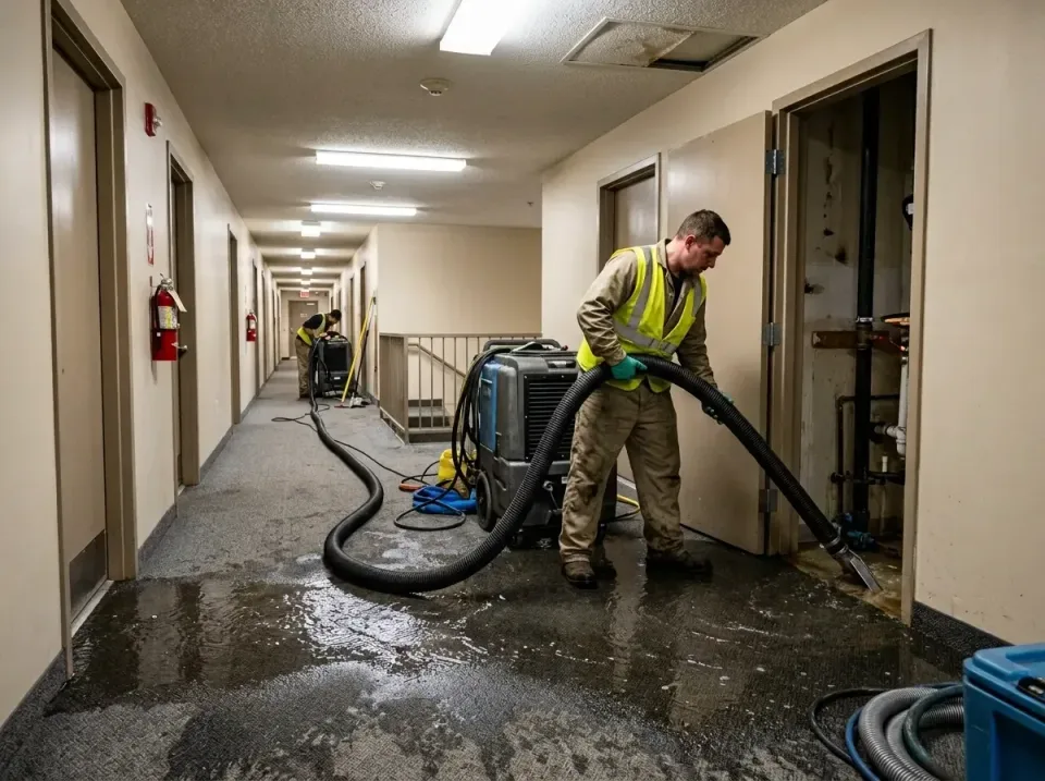multi-unit-apartment-hallway-f-005 — frequently asked questions, Emergency Burst Pipe Water Extraction & Removal in The Hide…